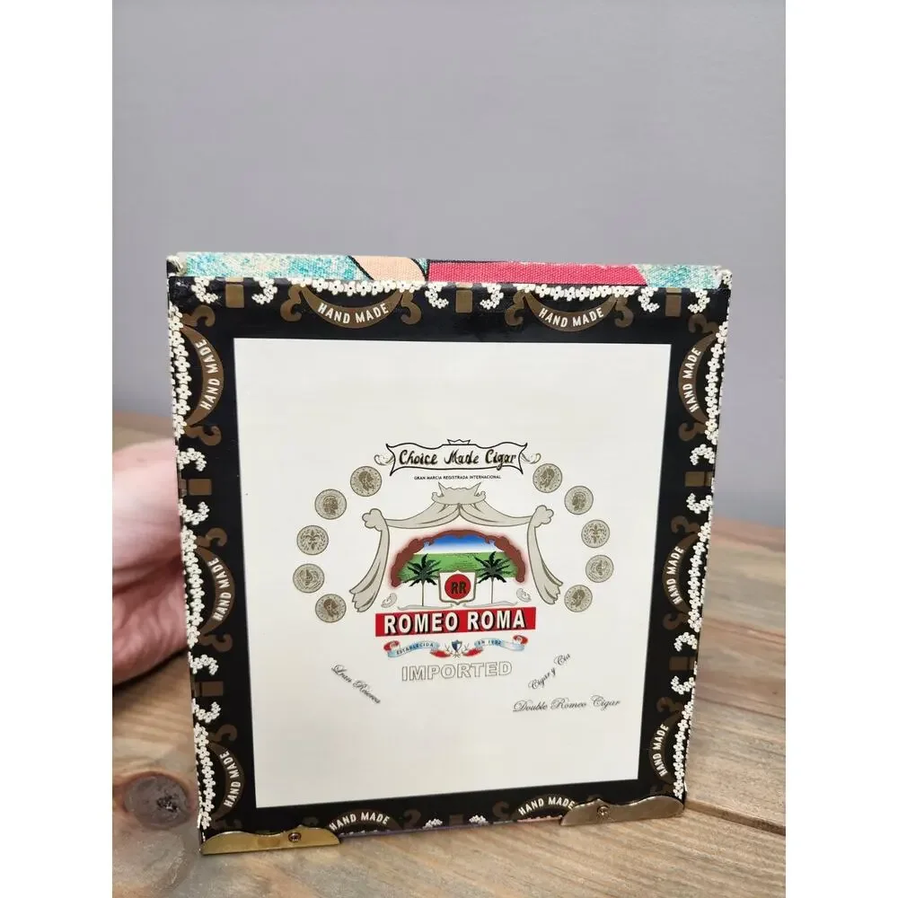 Purse CIGAR BOX Pocket book-Unique Beaded Art Deco Woman Leopard Print